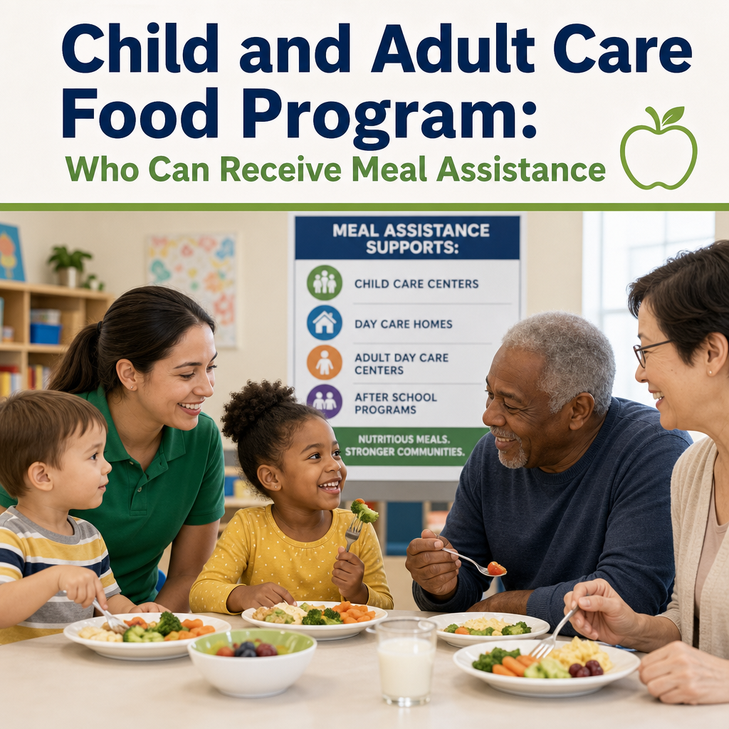 Diverse family sharing a nutritious meal through the Child and Adult Care Food Program