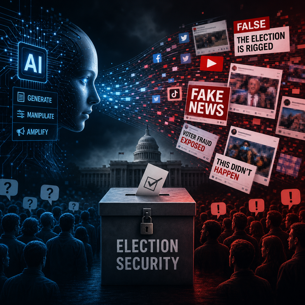 AI-generated fake news and deepfake content threatening election security and public trust