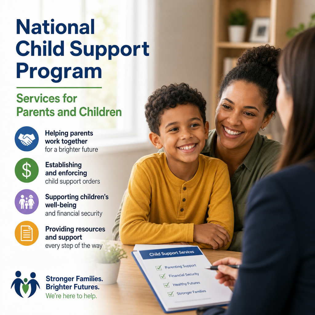 Parents and children receiving child support program services and support order assistance