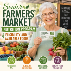 Senior Farmers’ Market Nutrition Program eligibility and fresh foods available at local markets